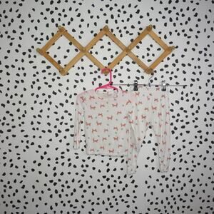 Poppy & Clay White Fox Print Long Sleeve Baby Pajama Set